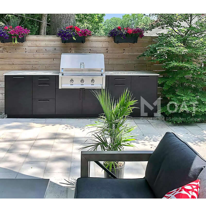 OAT Fully 304 stainless steel outdoor garden kitchen cabinets