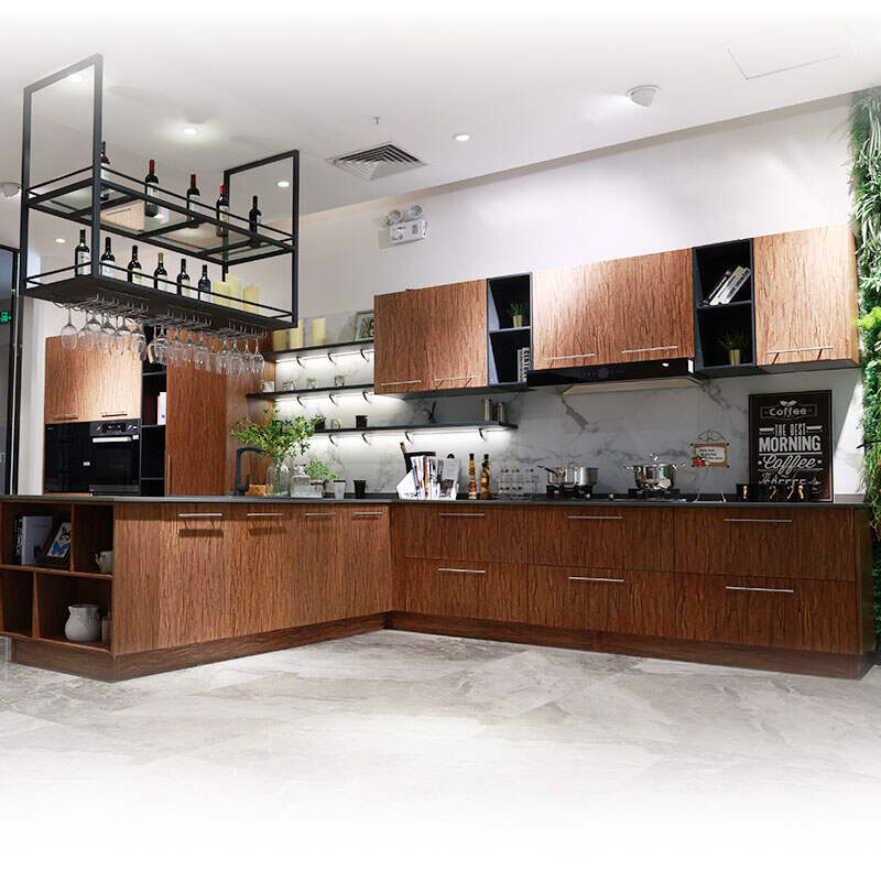 2021 New design Customized 3D Project Light Kitchen Cabinet
