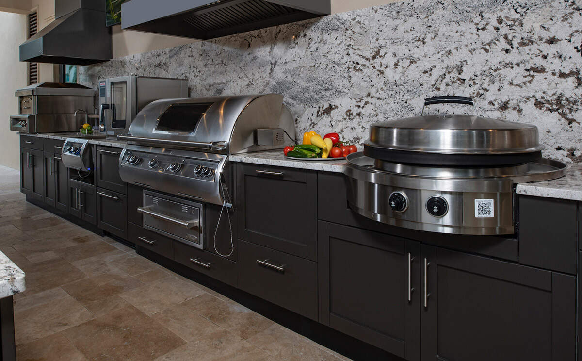 Outdoor kitchen cabinets 304 stainless steel