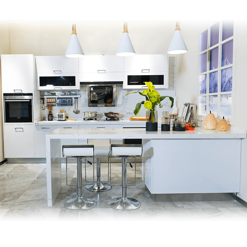 Modern minimalist style customizable stainless steel kitchen