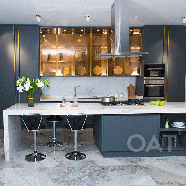 Elegant and Durable Stainless Steel Kitchen Cabinets f...