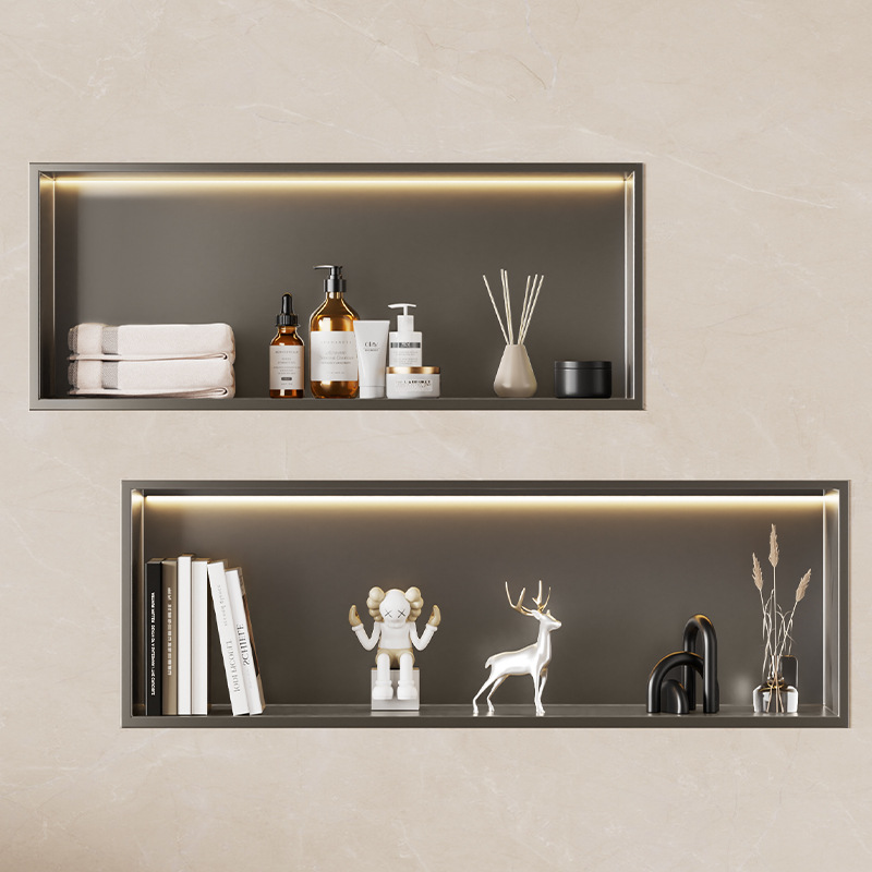 Custom 304 stainless steel built-in waterproof recessed bathroom shower niche